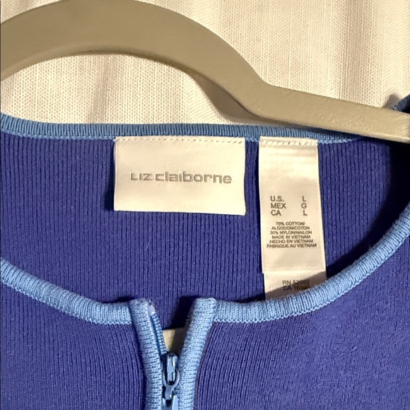Liz Claiborne Zip-Up Cardigan - Picture 2 of 4